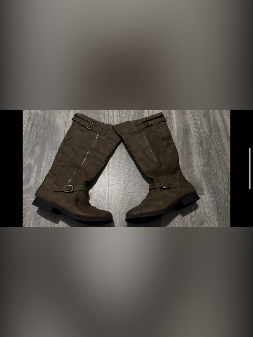 Twisted X Women's Tall Buckle Zip Riding Boots - Dark Brown size 11w